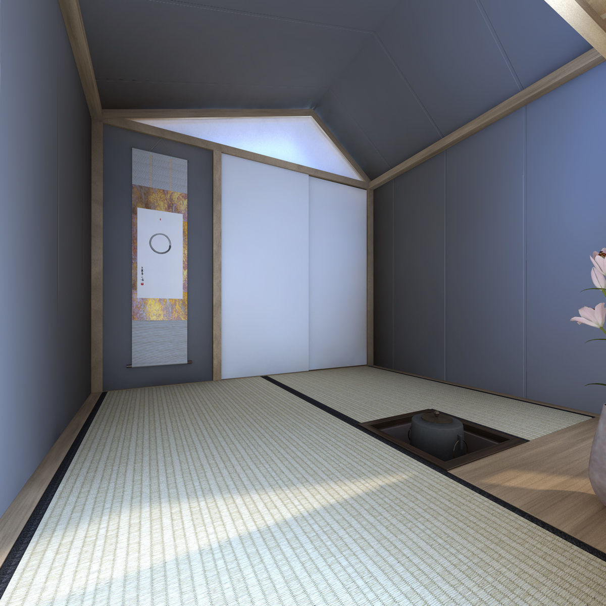 Modern Teahouse No 1 - Small ChaShitsu - tea house 3D model_4