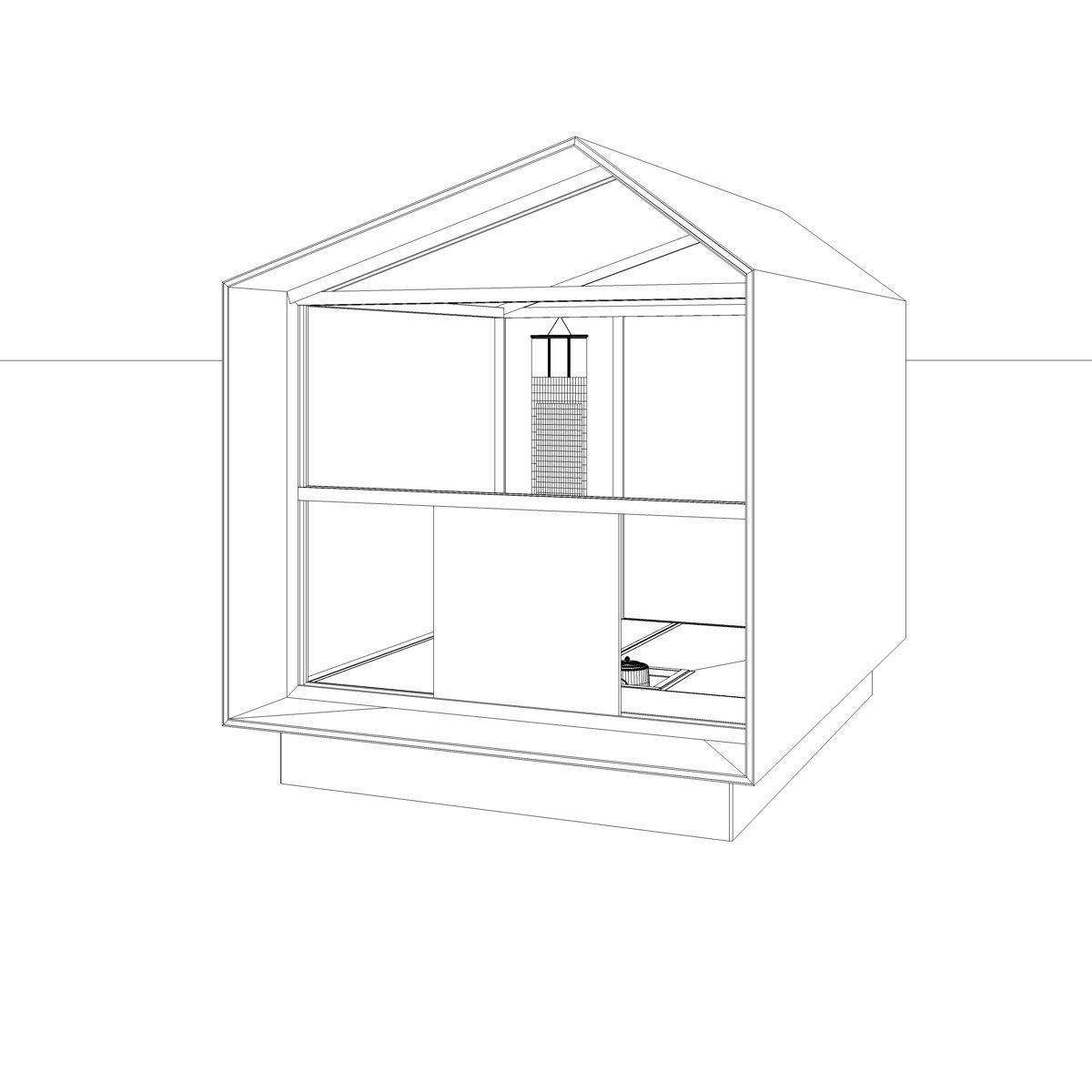 Modern Teahouse No 1 - Small ChaShitsu - tea house 3D model_6