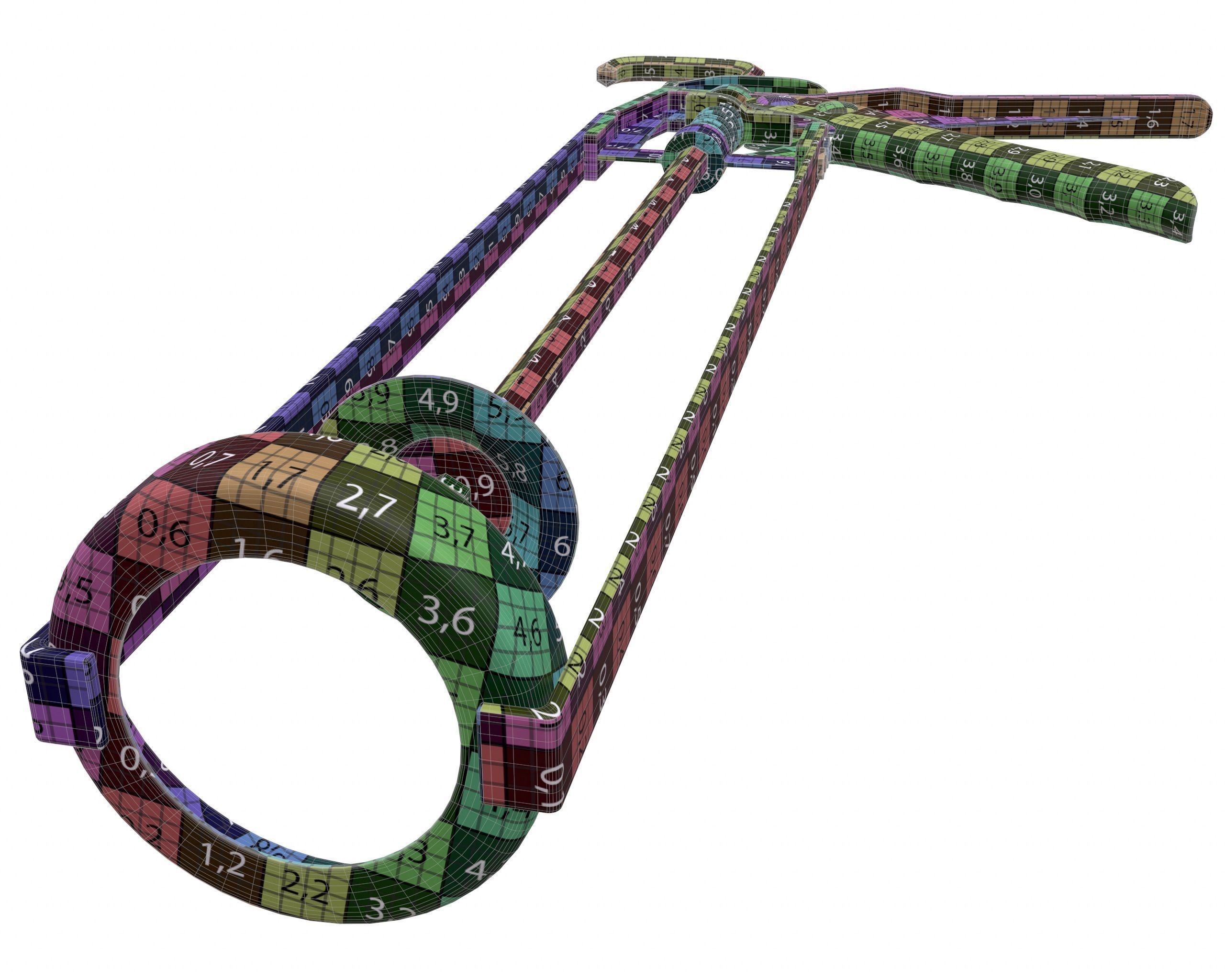 Skeleton Type Manual Caulking Gun 3D model_9