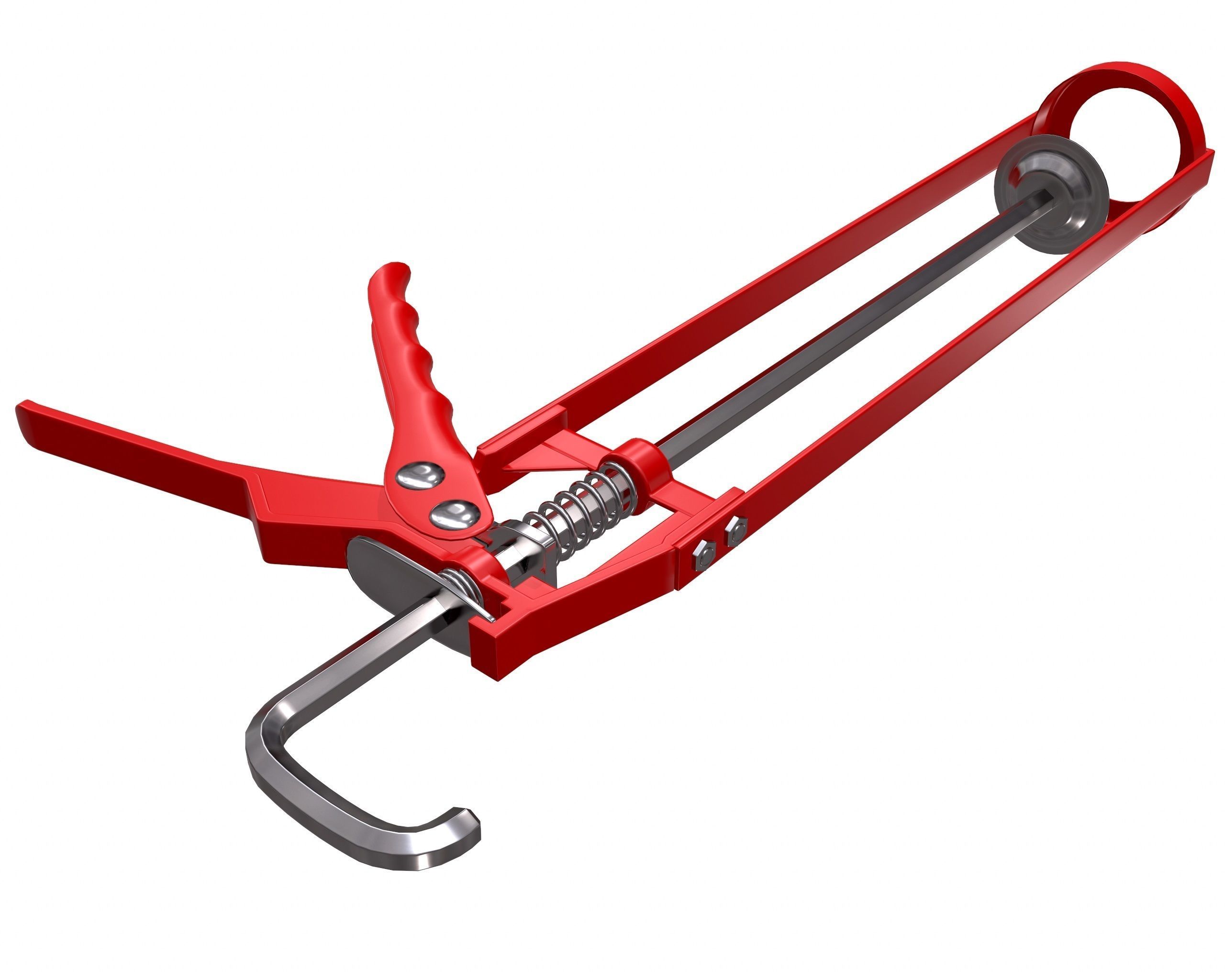 Skeleton Type Manual Caulking Gun 3D model_4