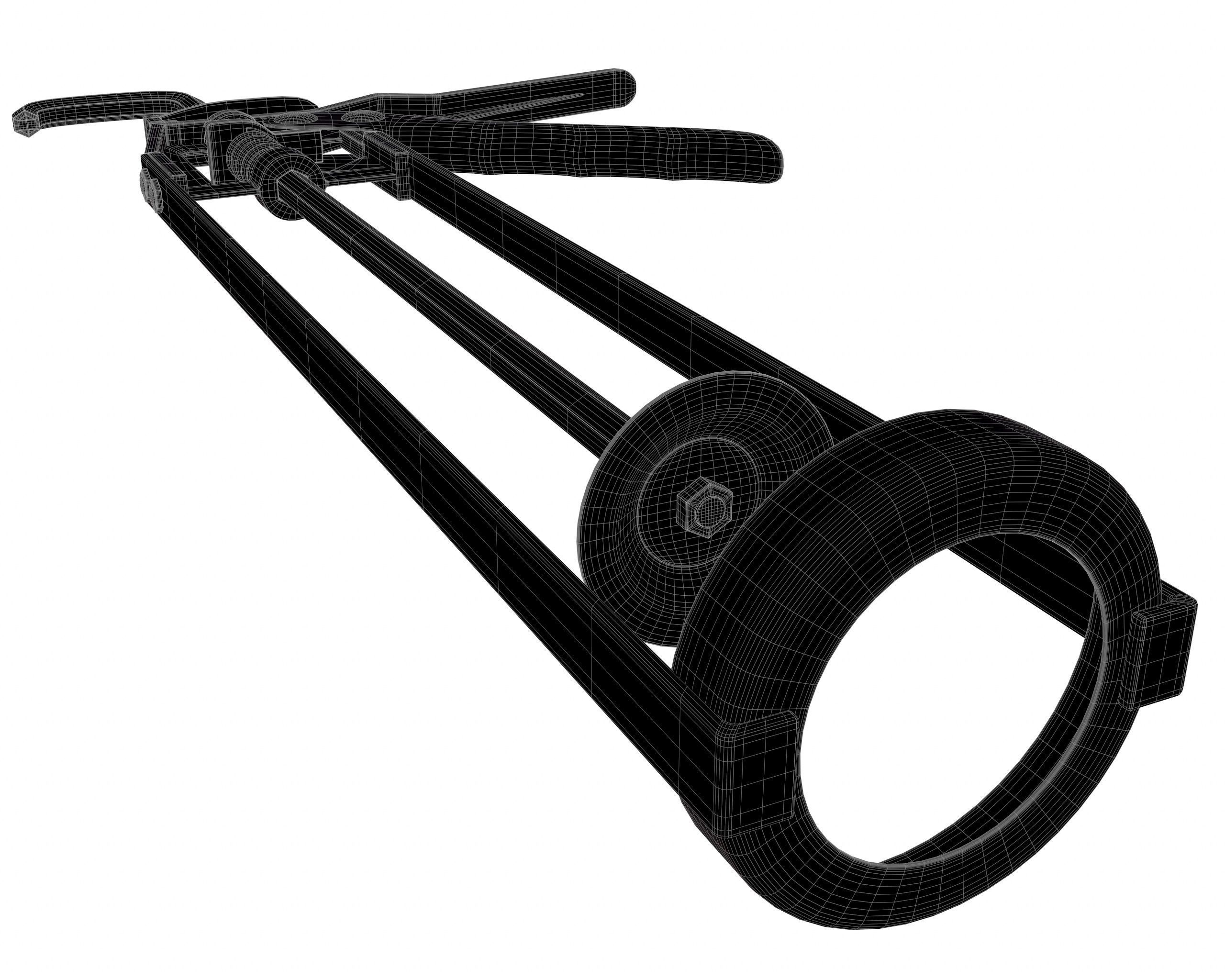 Skeleton Type Manual Caulking Gun 3D model_8