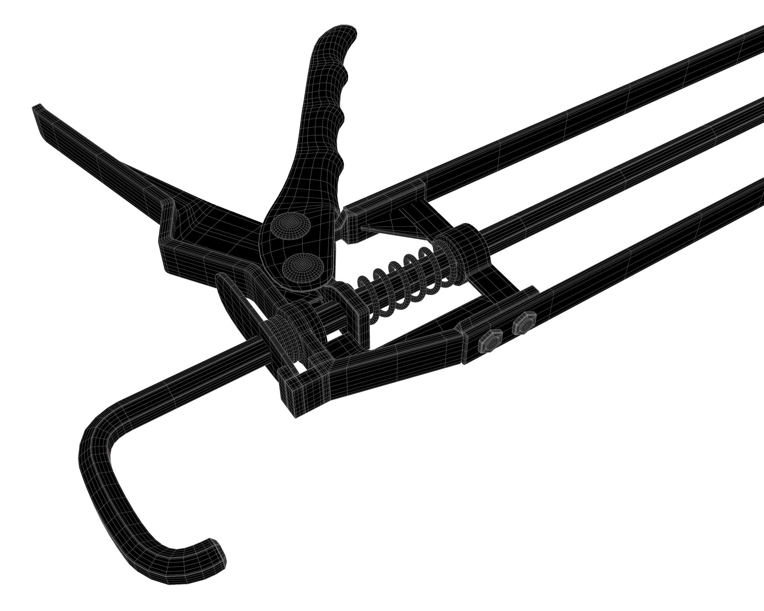 Skeleton Type Manual Caulking Gun 3D model_7