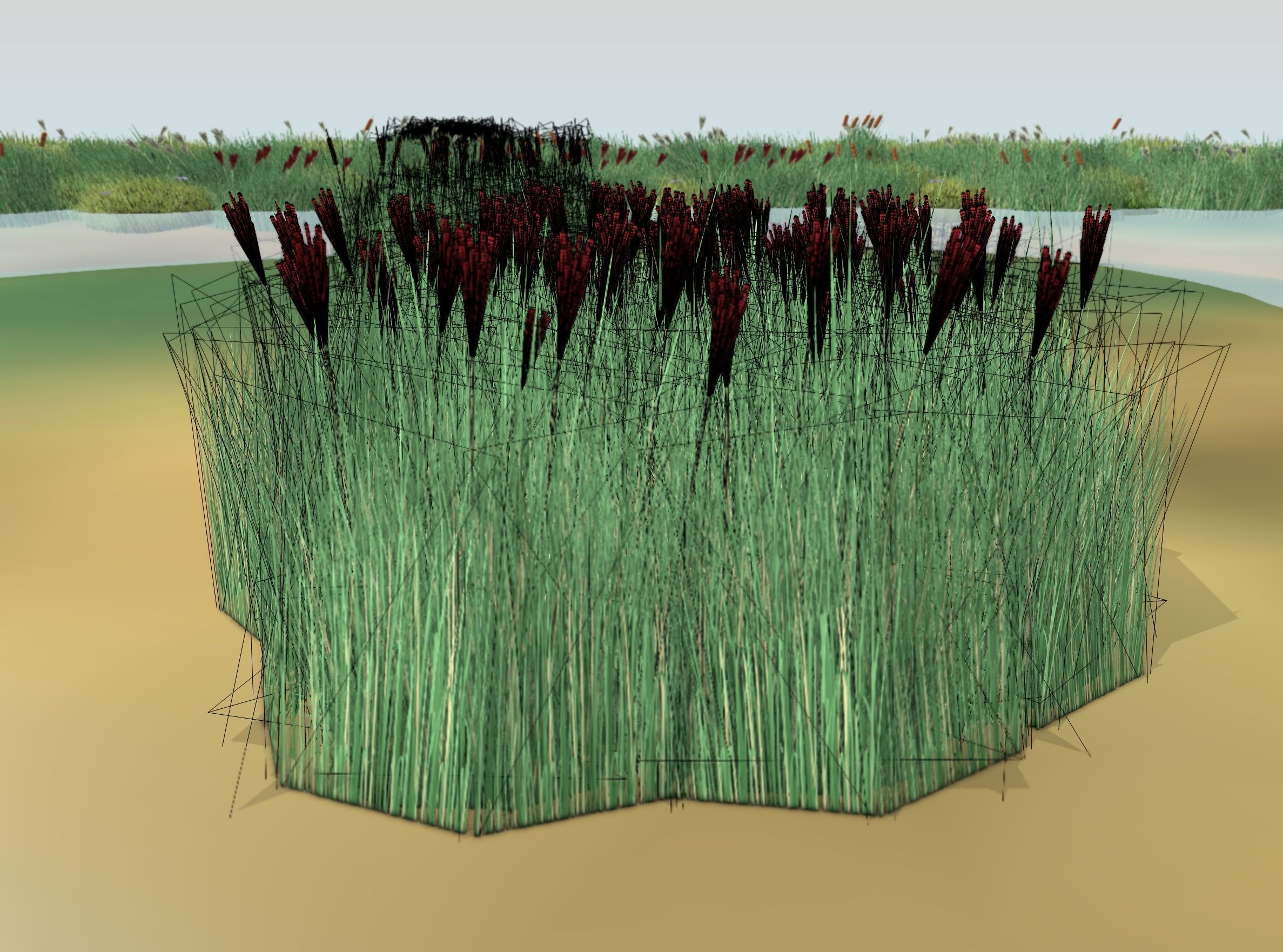 Reeds - Object 58 Low-poly 3D model_4