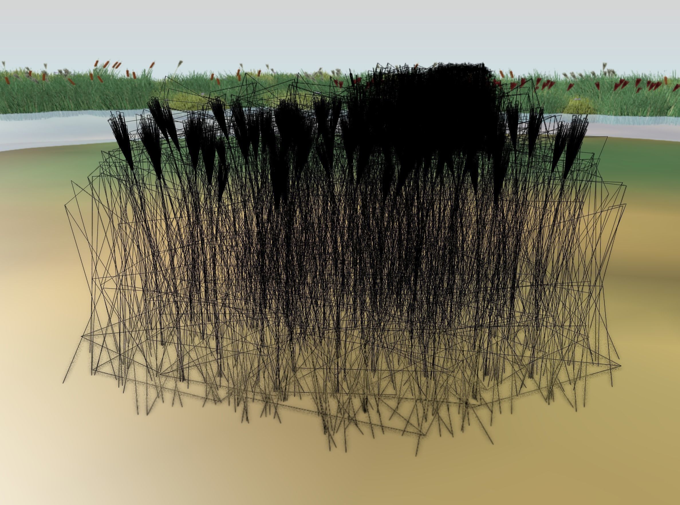 Reeds - Object 58 Low-poly 3D model_7