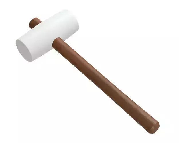  White Rubber Mallet   3D model