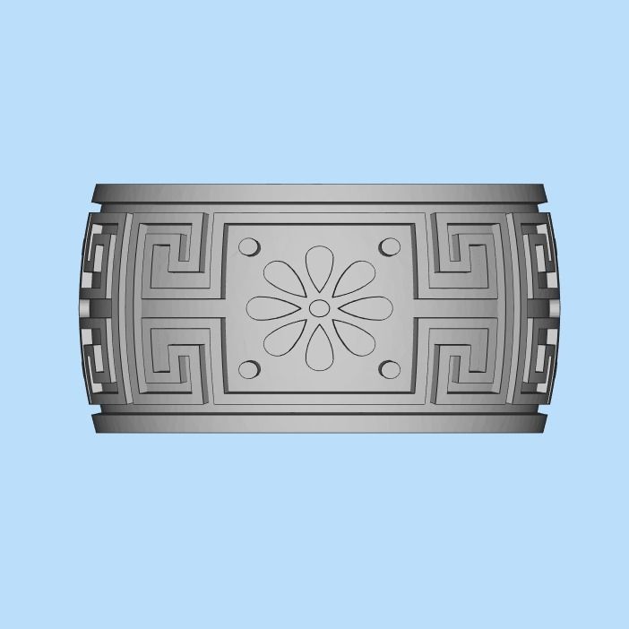 Women ring with ornament enamel 3dm stl 3D print model 3D print model_15