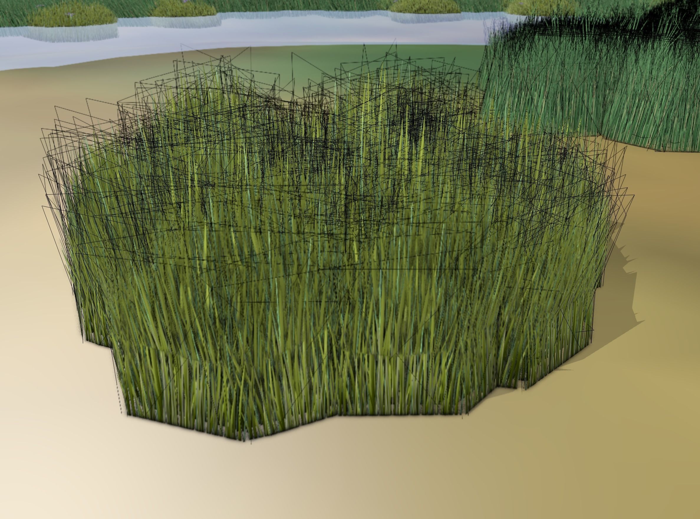 Reeds - Object 63 Low-poly 3D model_7
