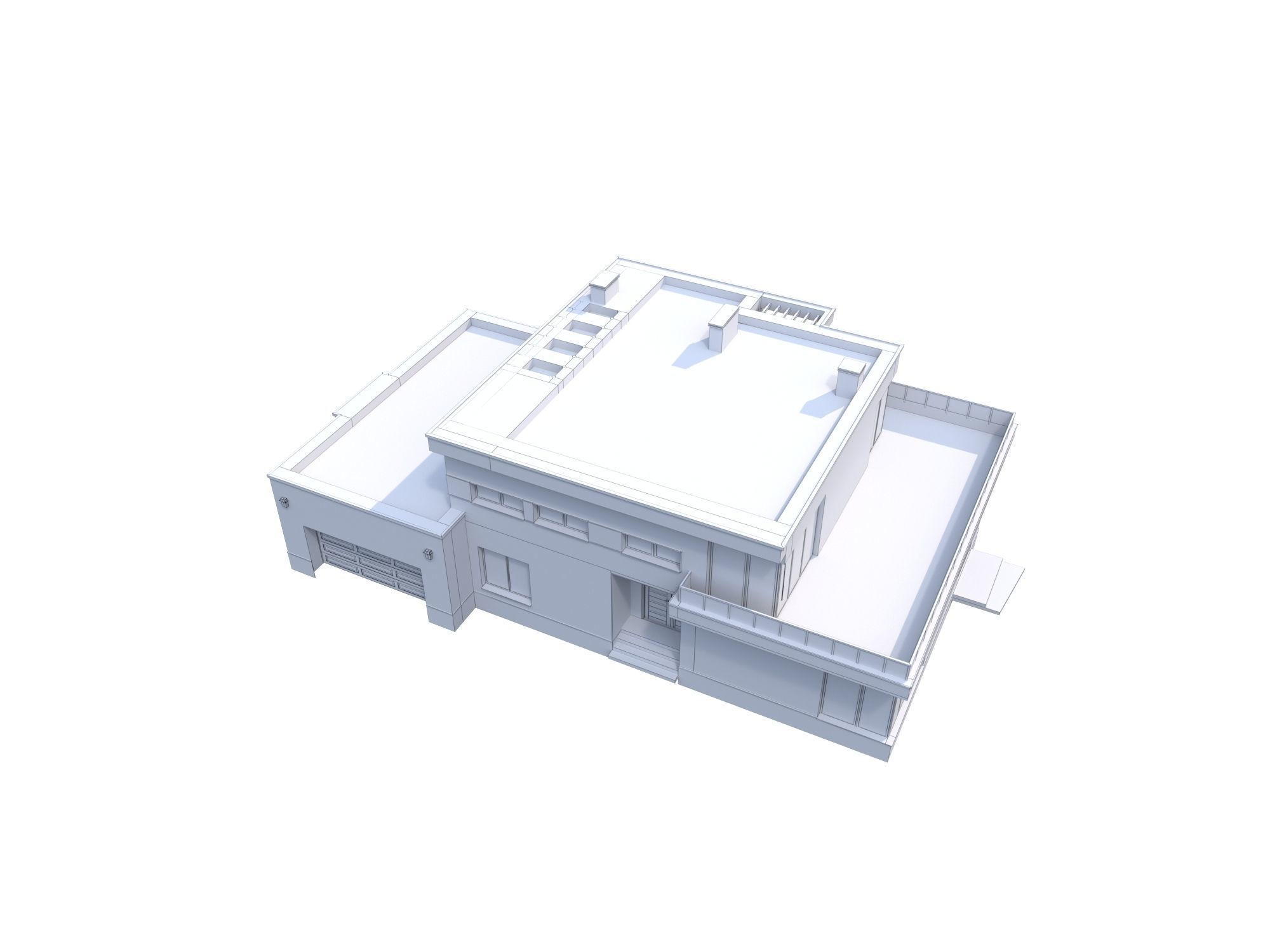 Modern House model Contemporary 3D model_6