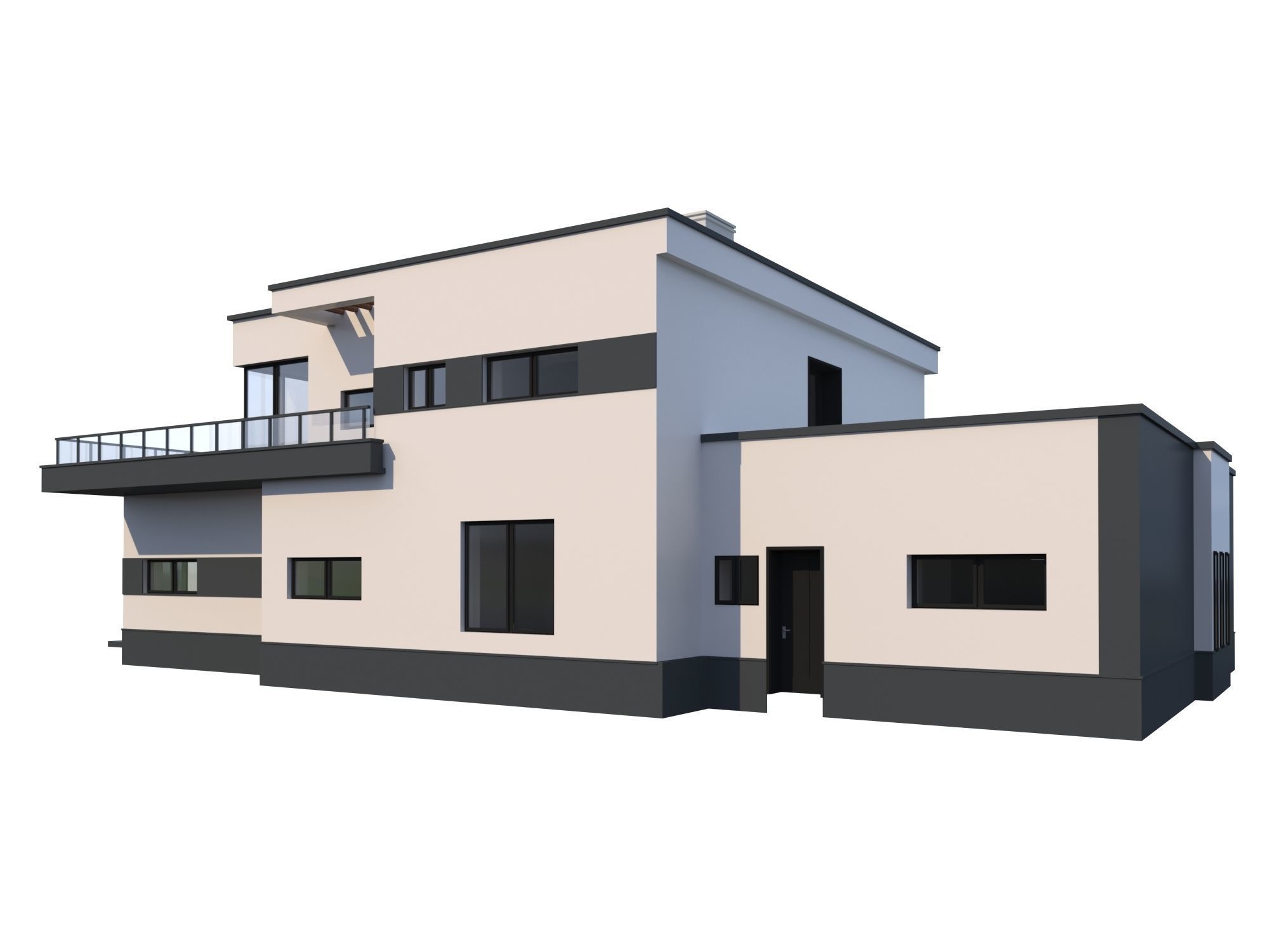 Modern House model Contemporary 3D model_5