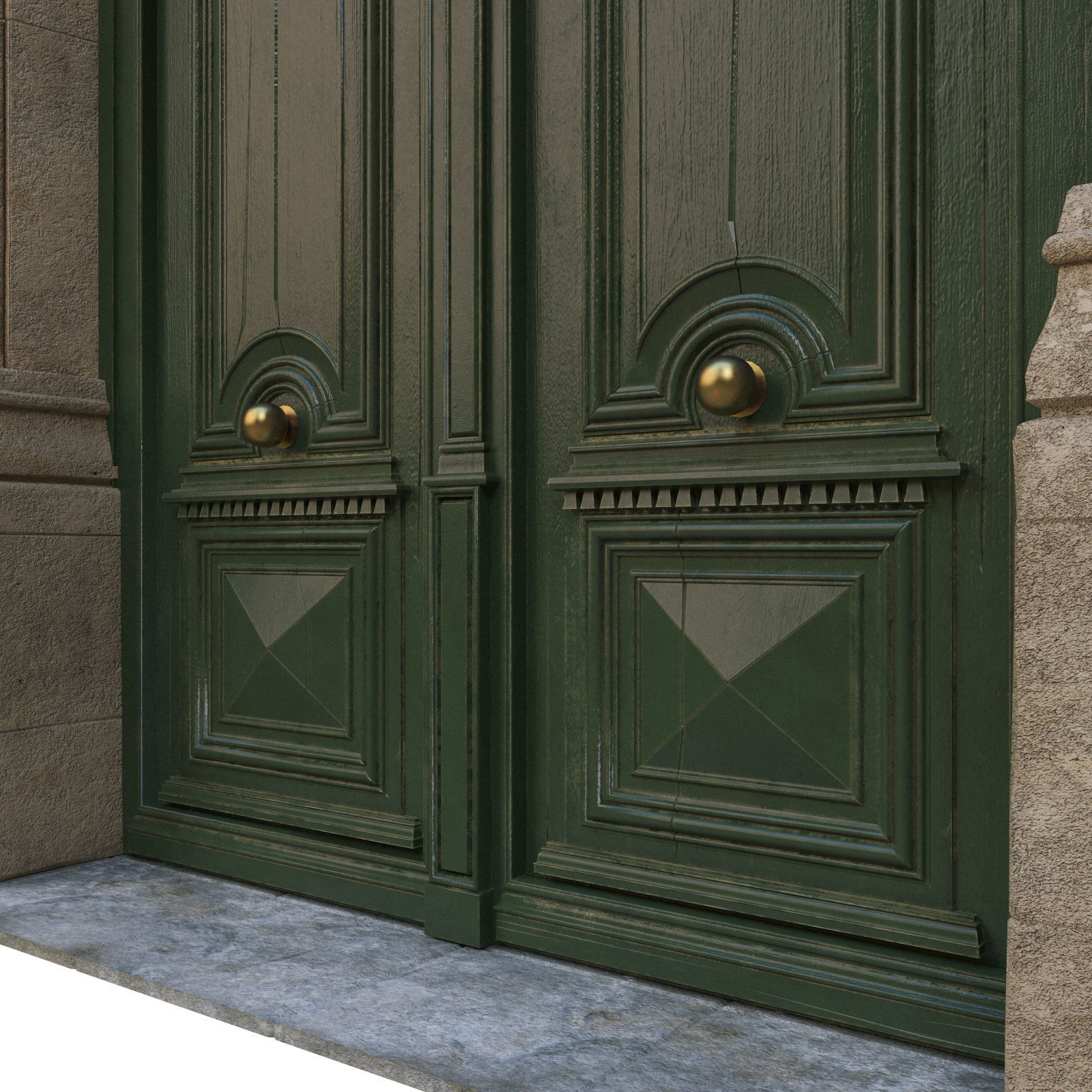  Entrance classic door 13 3D model_2