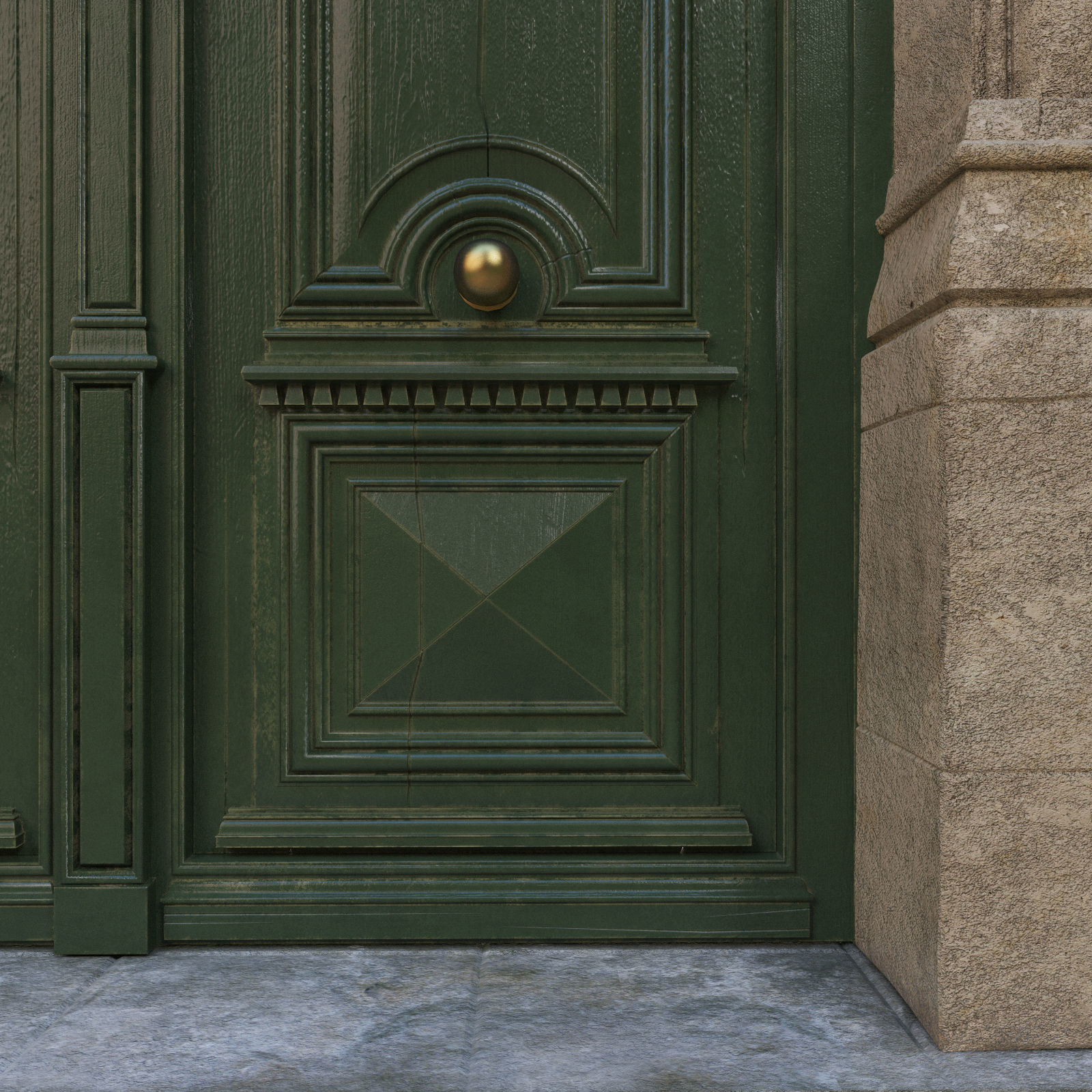  Entrance classic door 13 3D model_4