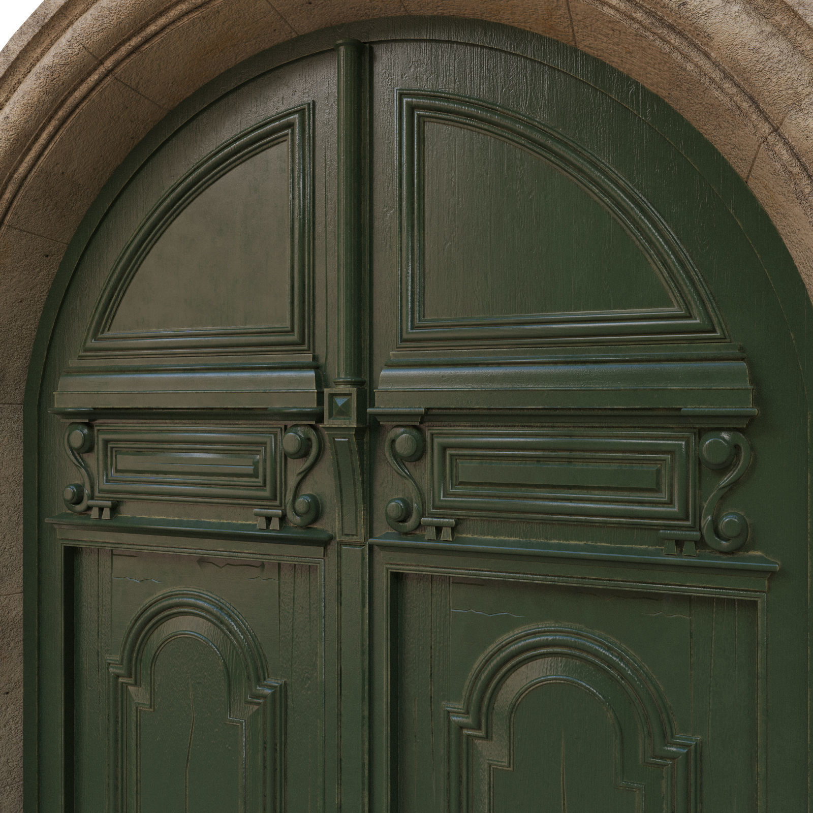  Entrance classic door 13 3D model_3