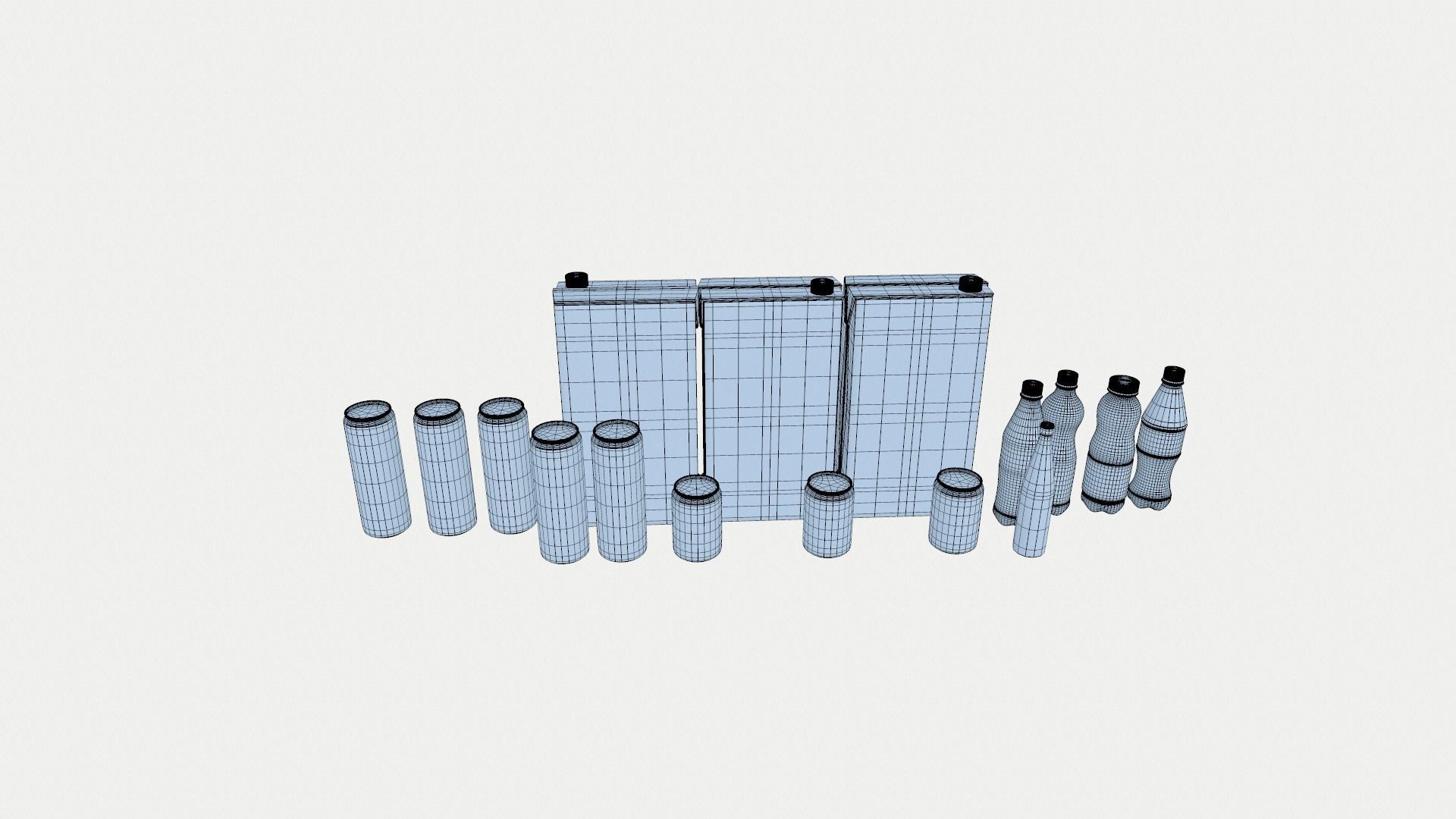 Set of bottles  3D model_7