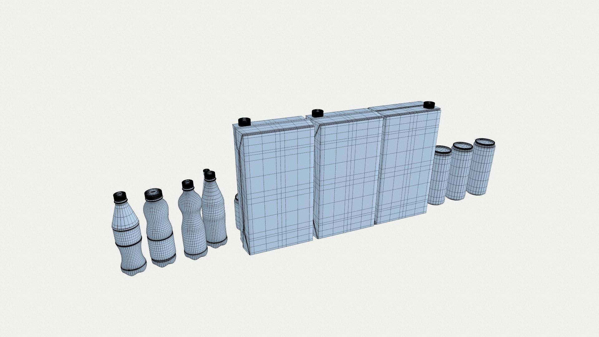 Set of bottles  3D model_8