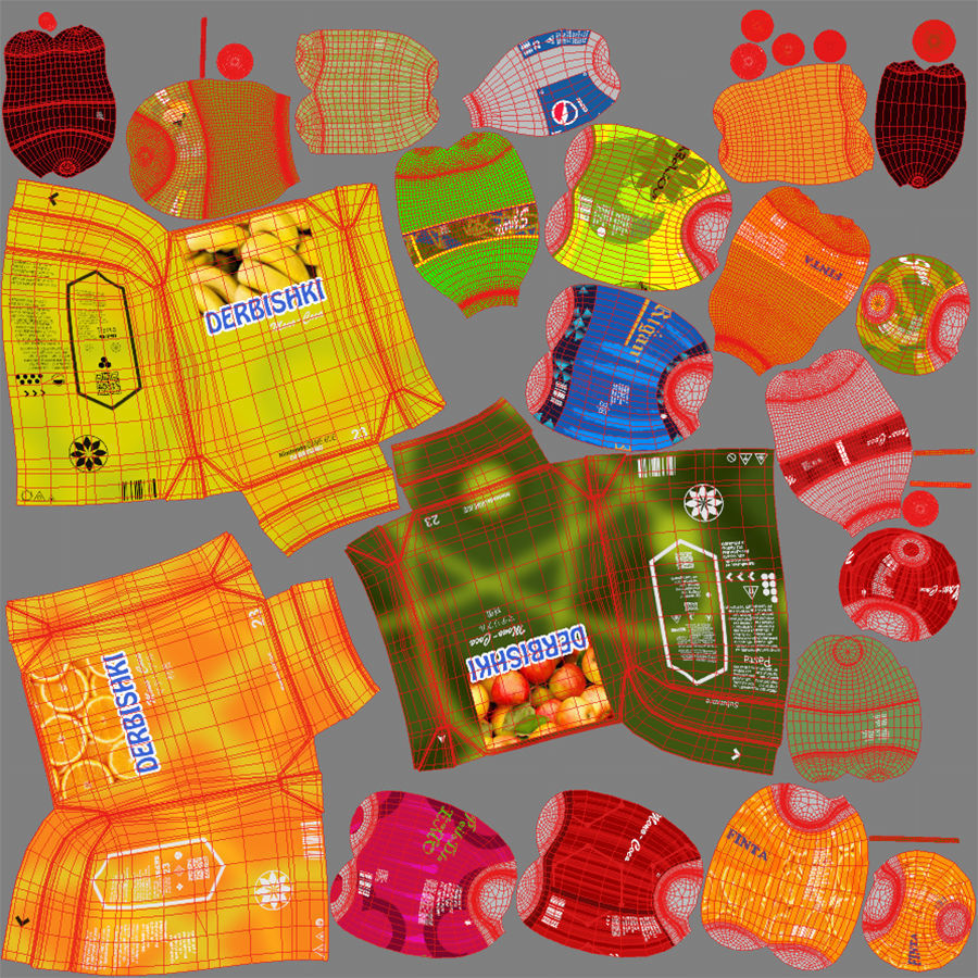 Set of bottles  3D model_6