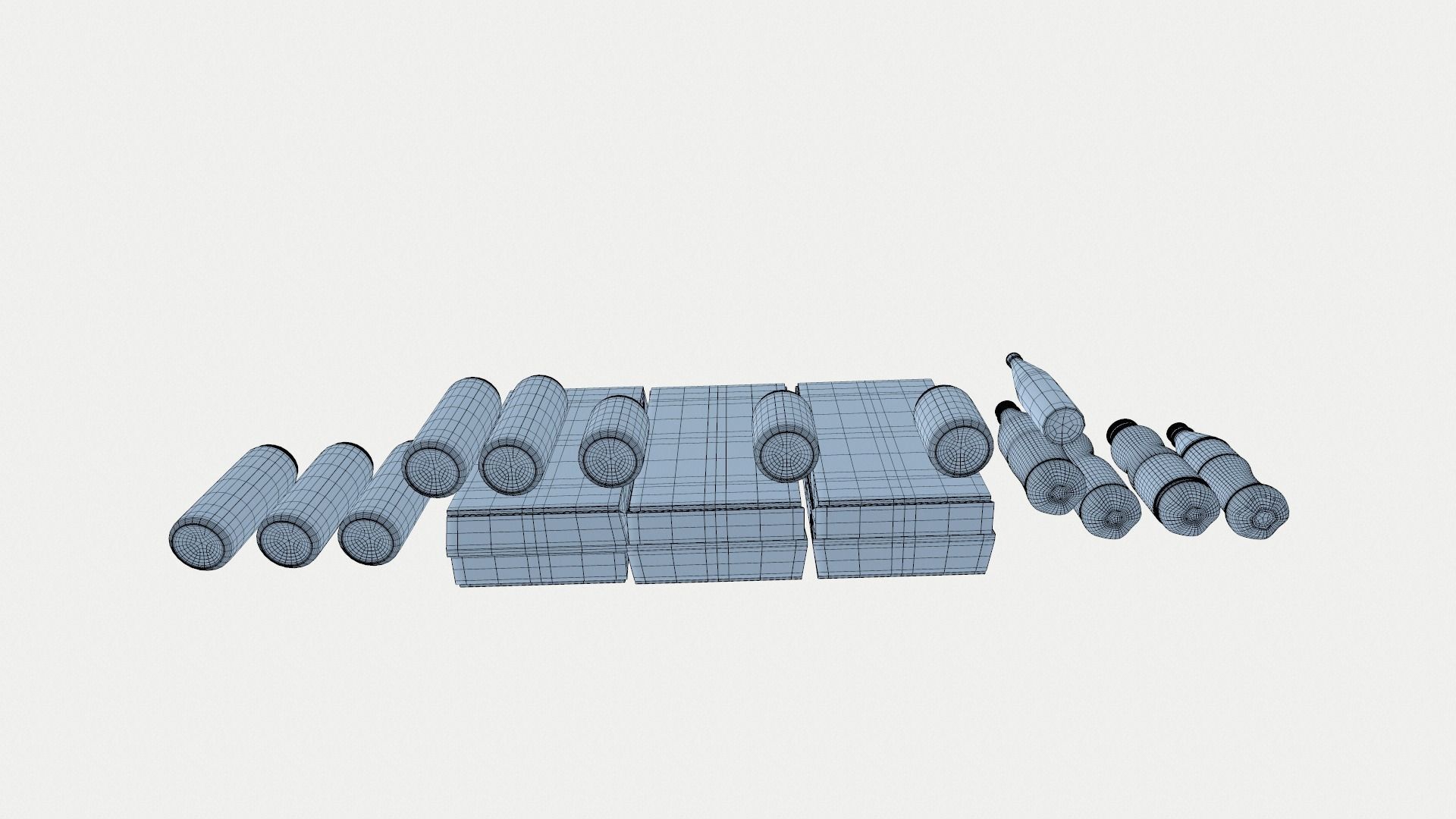 Set of bottles  3D model_9