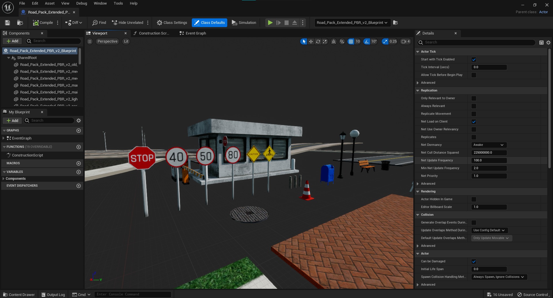 Road Pack - Extended Low-poly 3D model_29