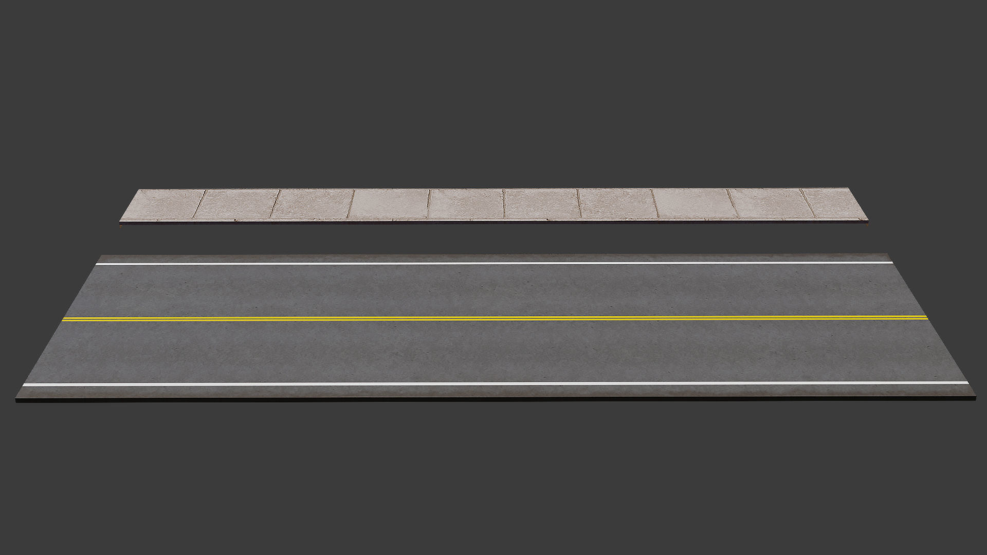 Road Pack - Extended Low-poly 3D model_17