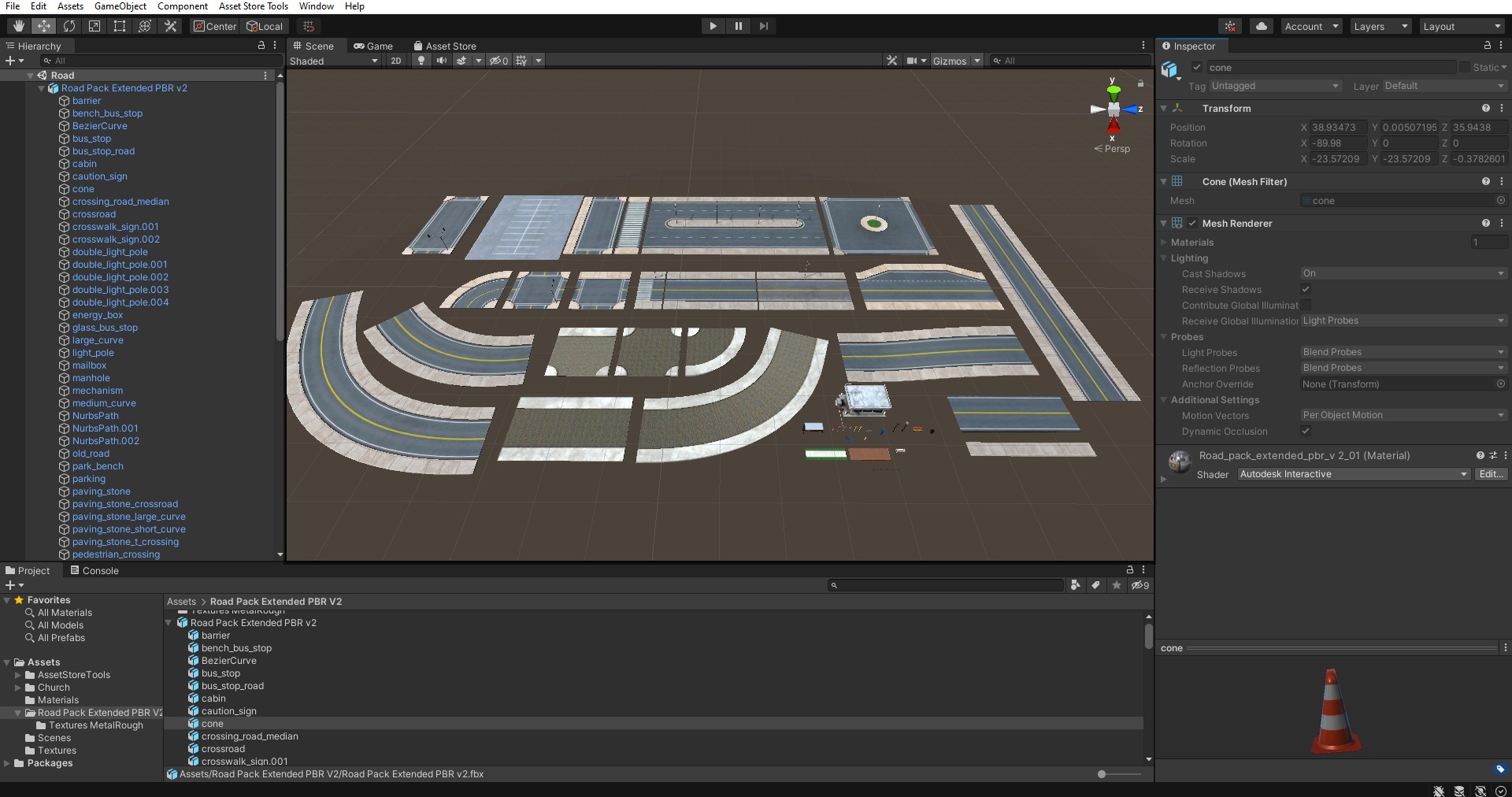 Road Pack - Extended Low-poly 3D model_22