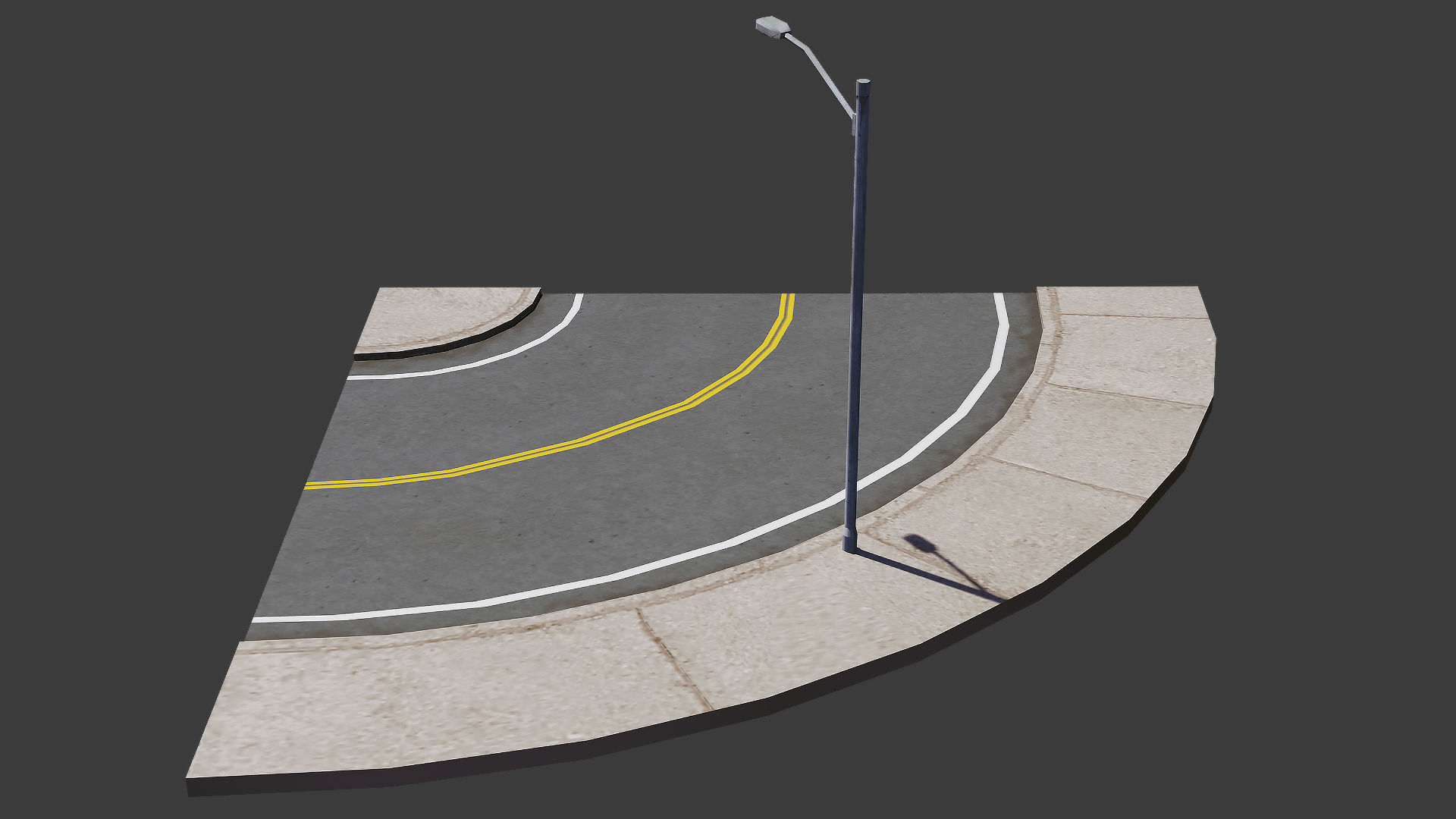 Road Pack - Extended Low-poly 3D model_6