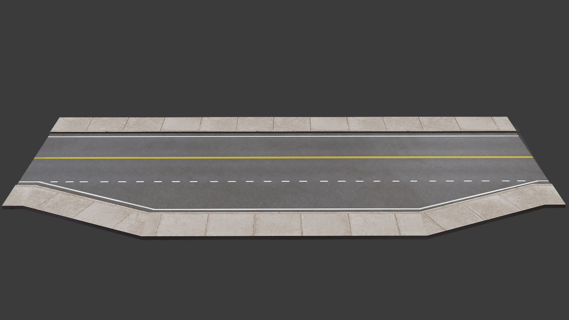 Road Pack - Extended Low-poly 3D model_12