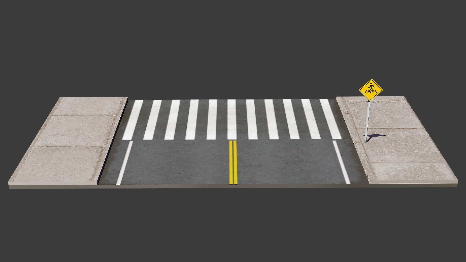 Road Pack - Extended Low-poly 3D model_5