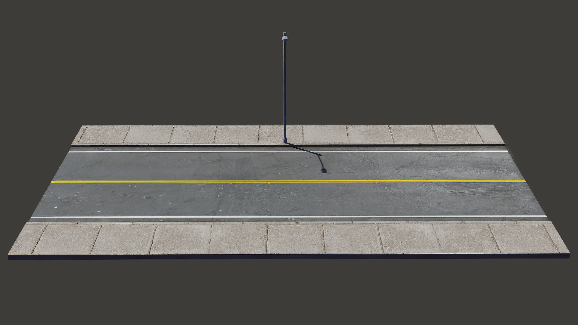 Road Pack - Extended Low-poly 3D model_7