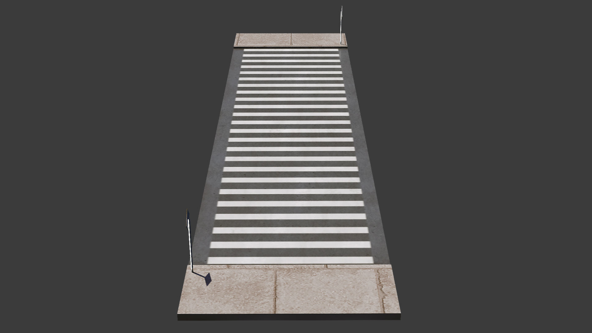 Road Pack - Extended Low-poly 3D model_16