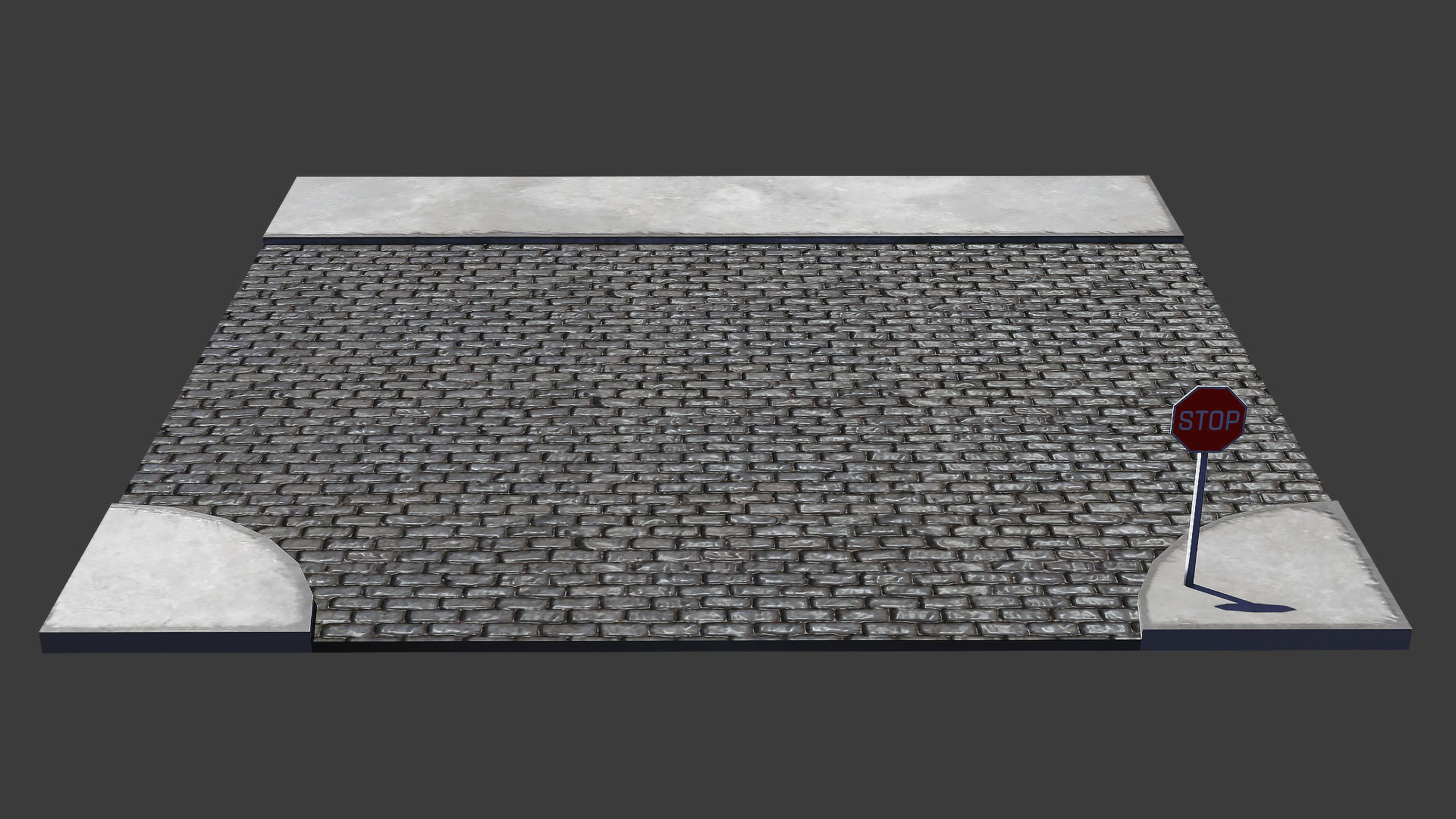 Road Pack - Extended Low-poly 3D model_26