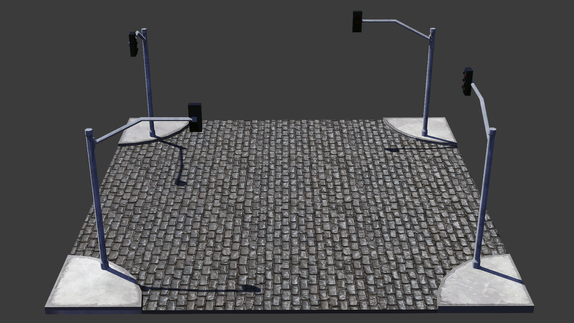 Road Pack - Extended Low-poly 3D model_11