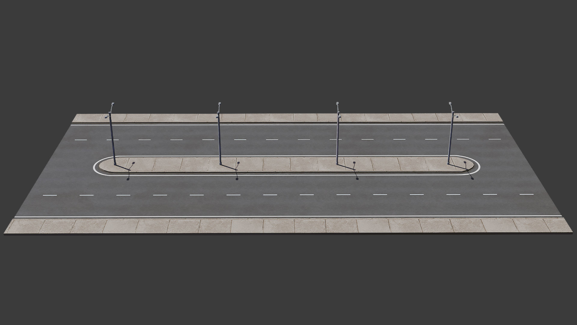 Road Pack - Extended Low-poly 3D model_21