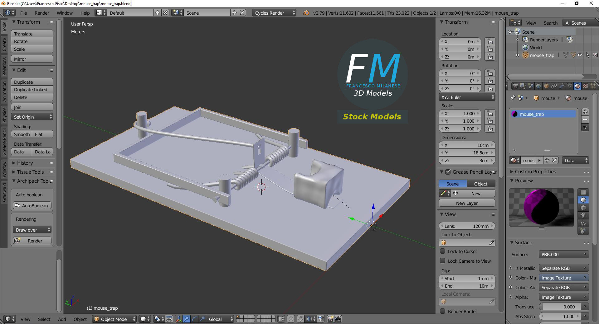 Mouse trap 3D model_9