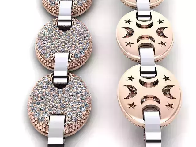 Chain bracelet gold  or silver  STL