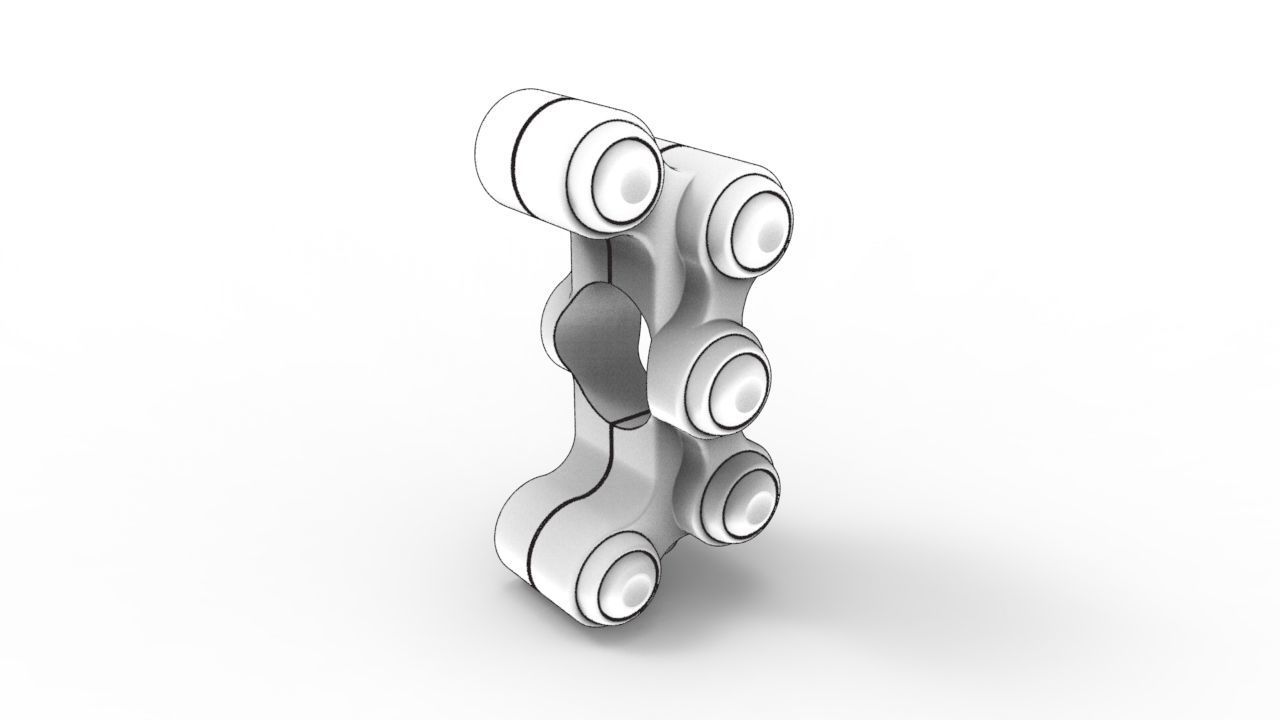 GP 5 Button Switchgear 3D model_3