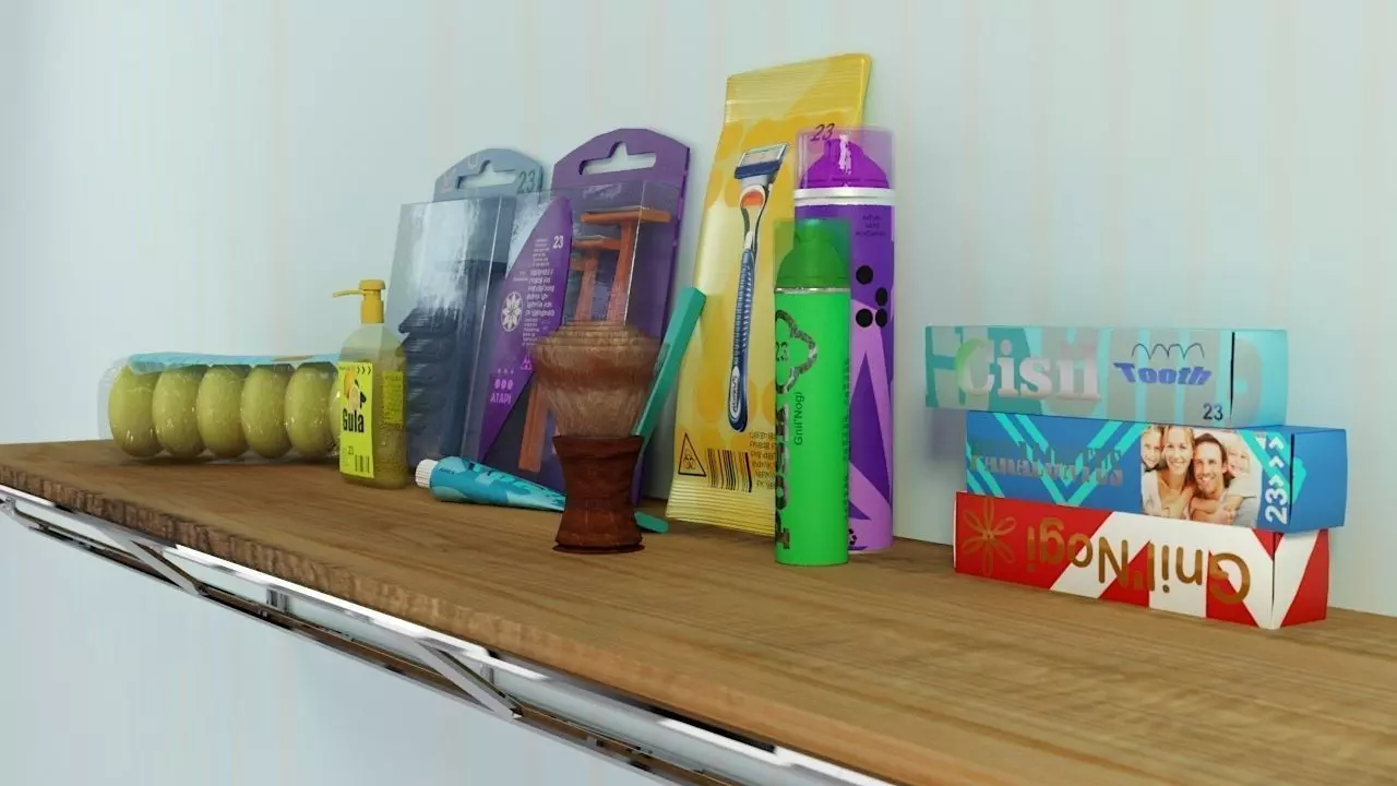 Hygiene items 3D model_0