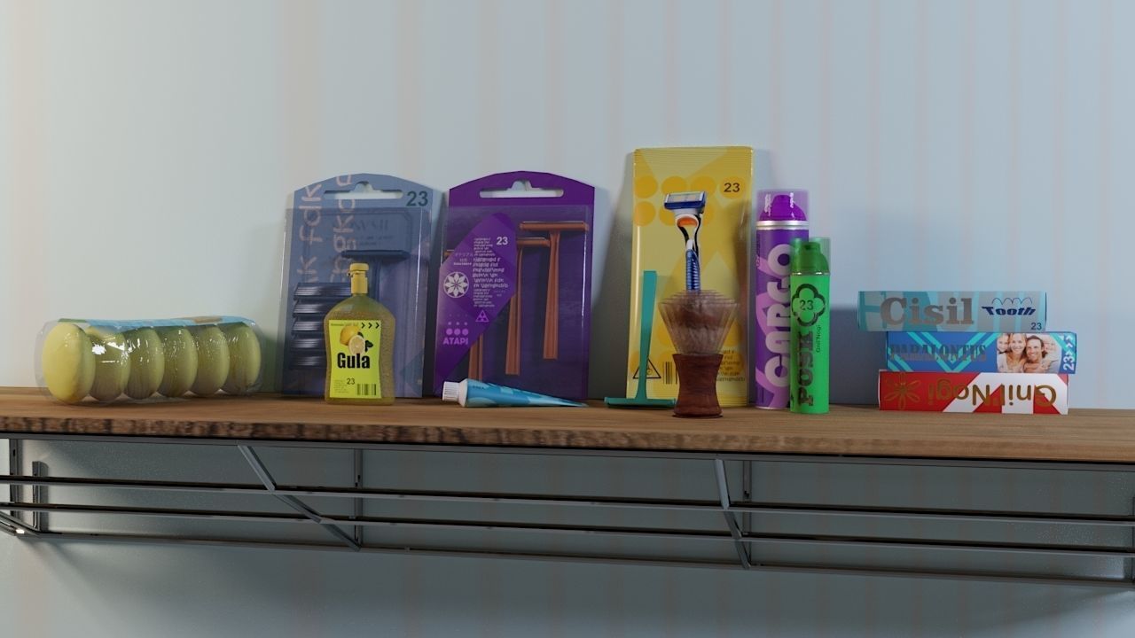 Hygiene items 3D model_1
