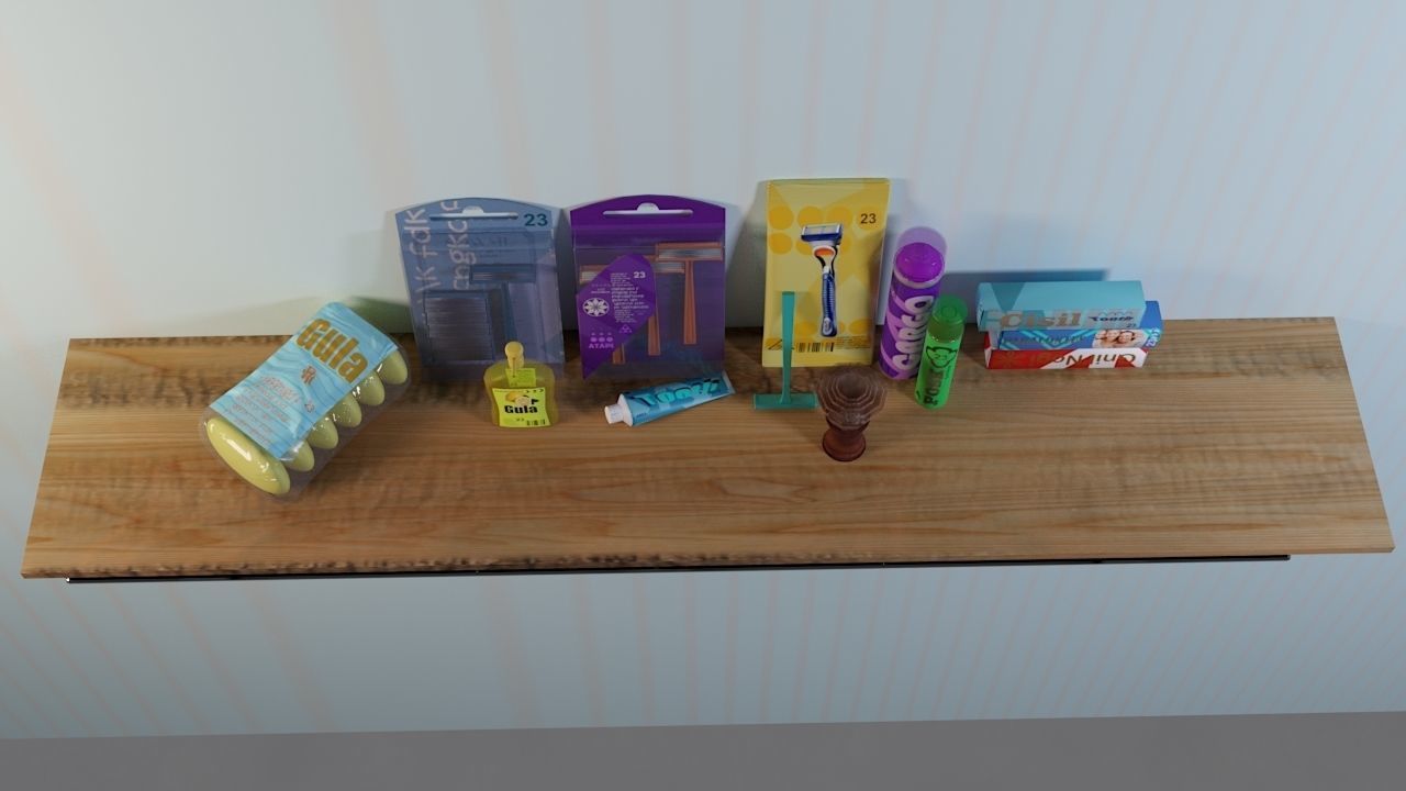 Hygiene items 3D model_3