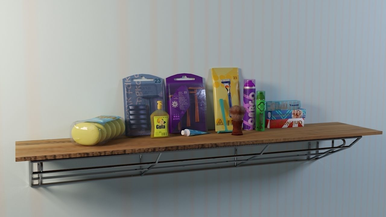 Hygiene items 3D model_2