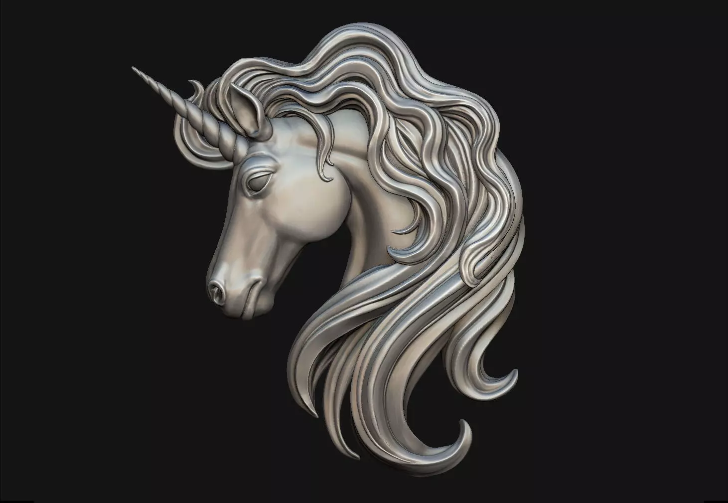 Unicorn Pendant 3D print model_0