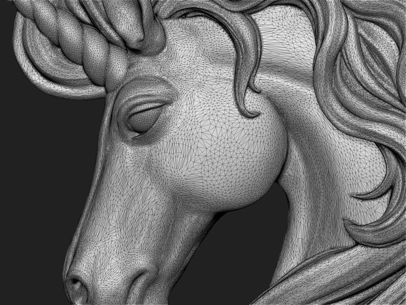 Unicorn Pendant 3D print model_6