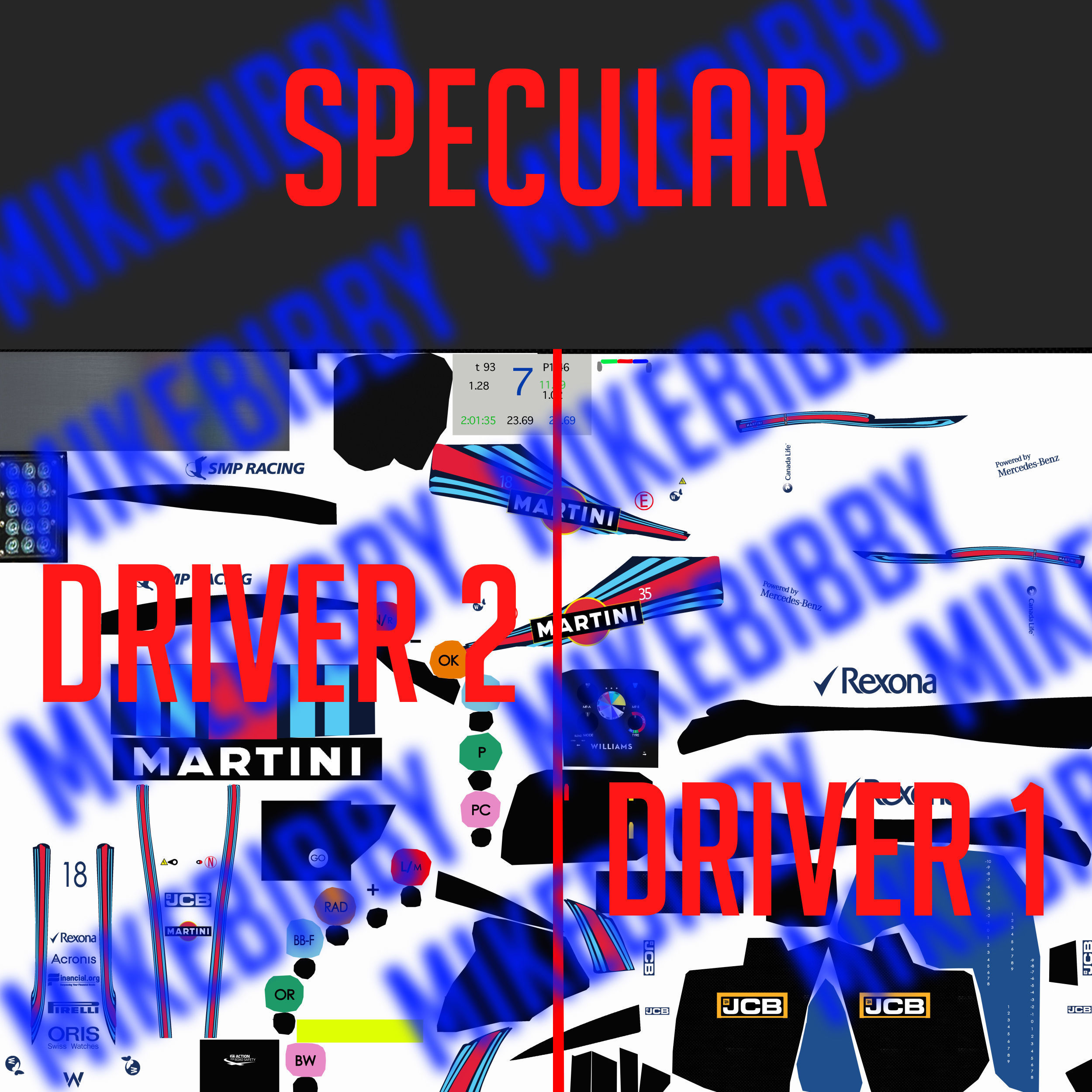 Williams FW41 Low-poly 3D model_13