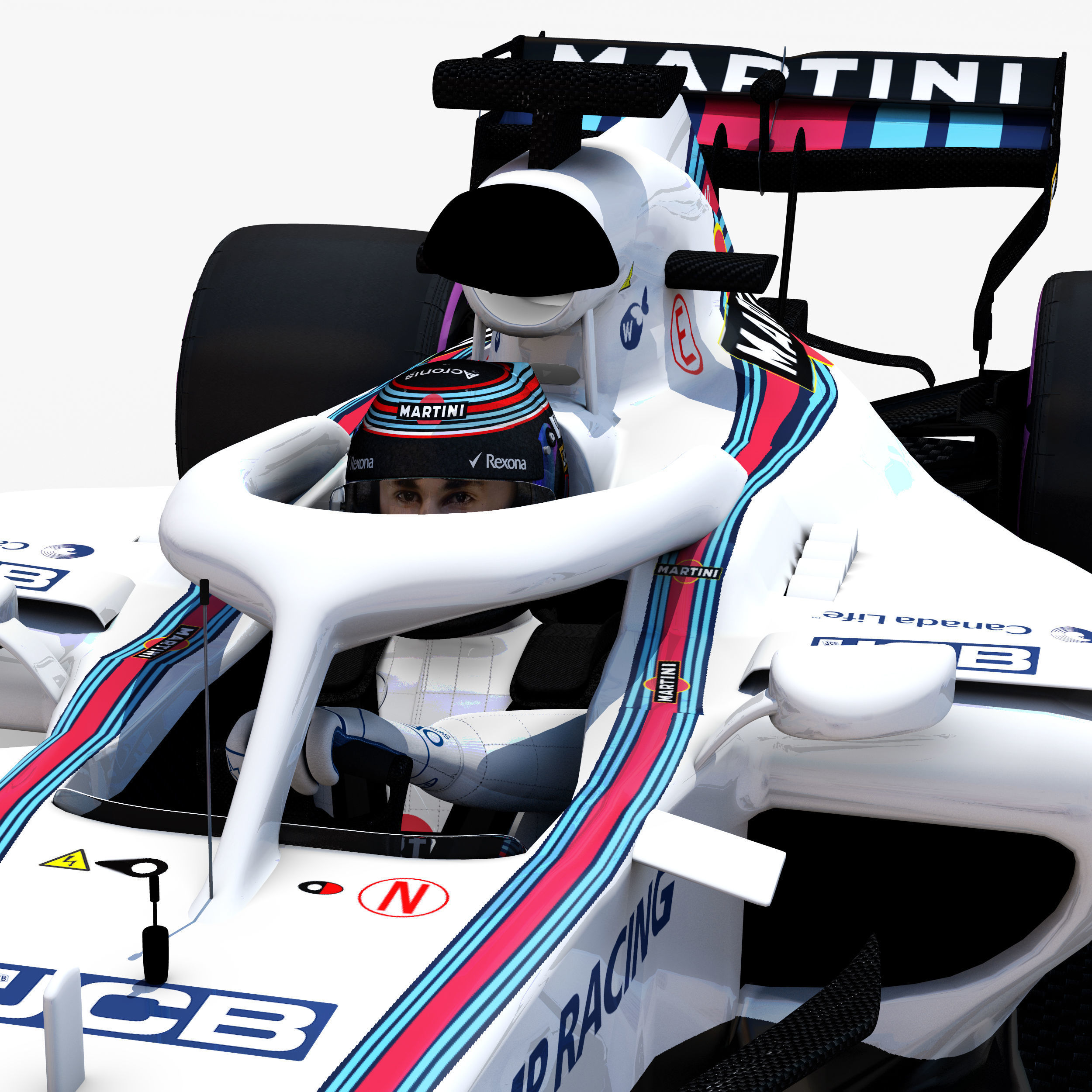 Williams FW41 Low-poly 3D model_8