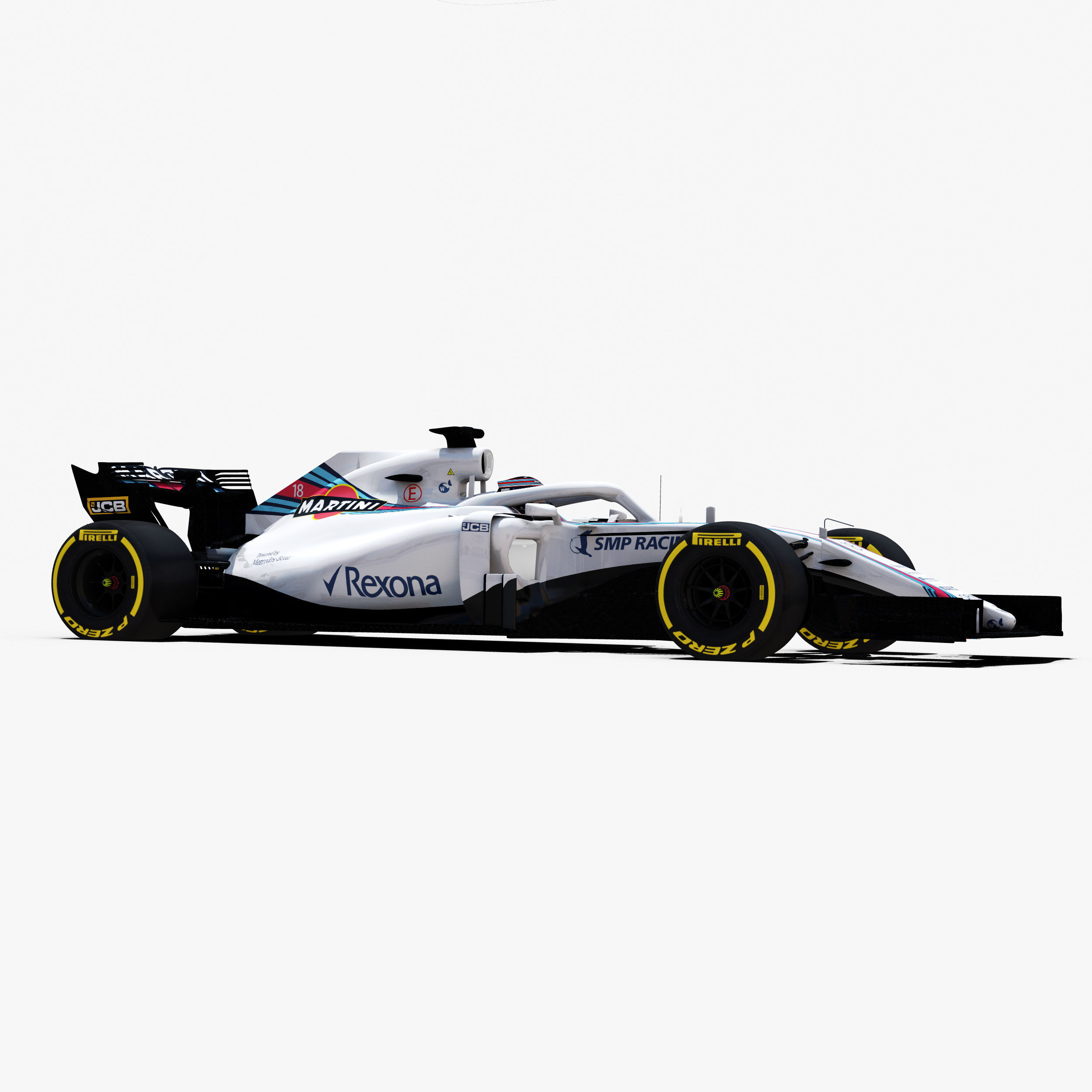 Williams FW41 Low-poly 3D model_9