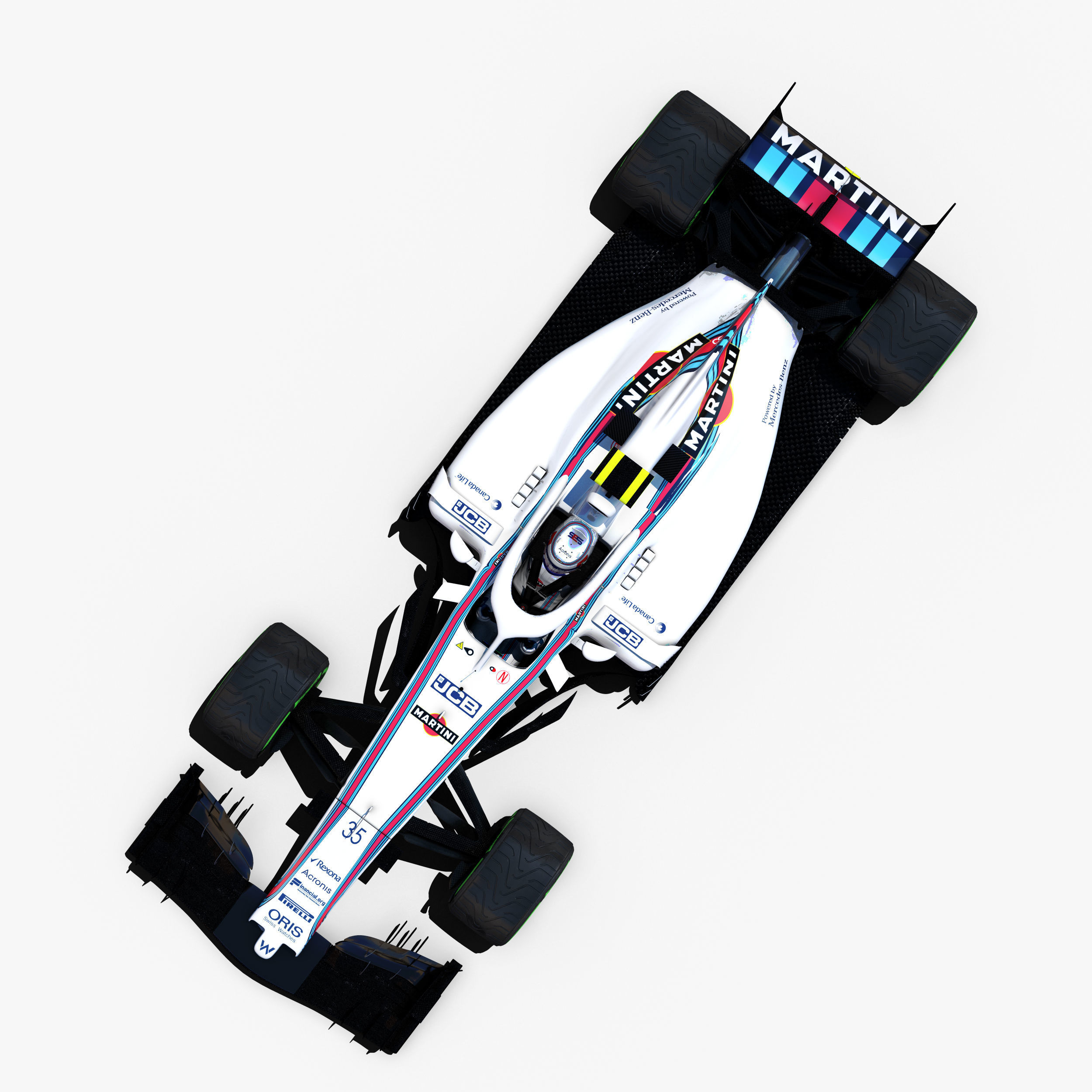 Williams FW41 Low-poly 3D model_3
