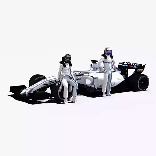 Williams FW41 Low-poly 3D model