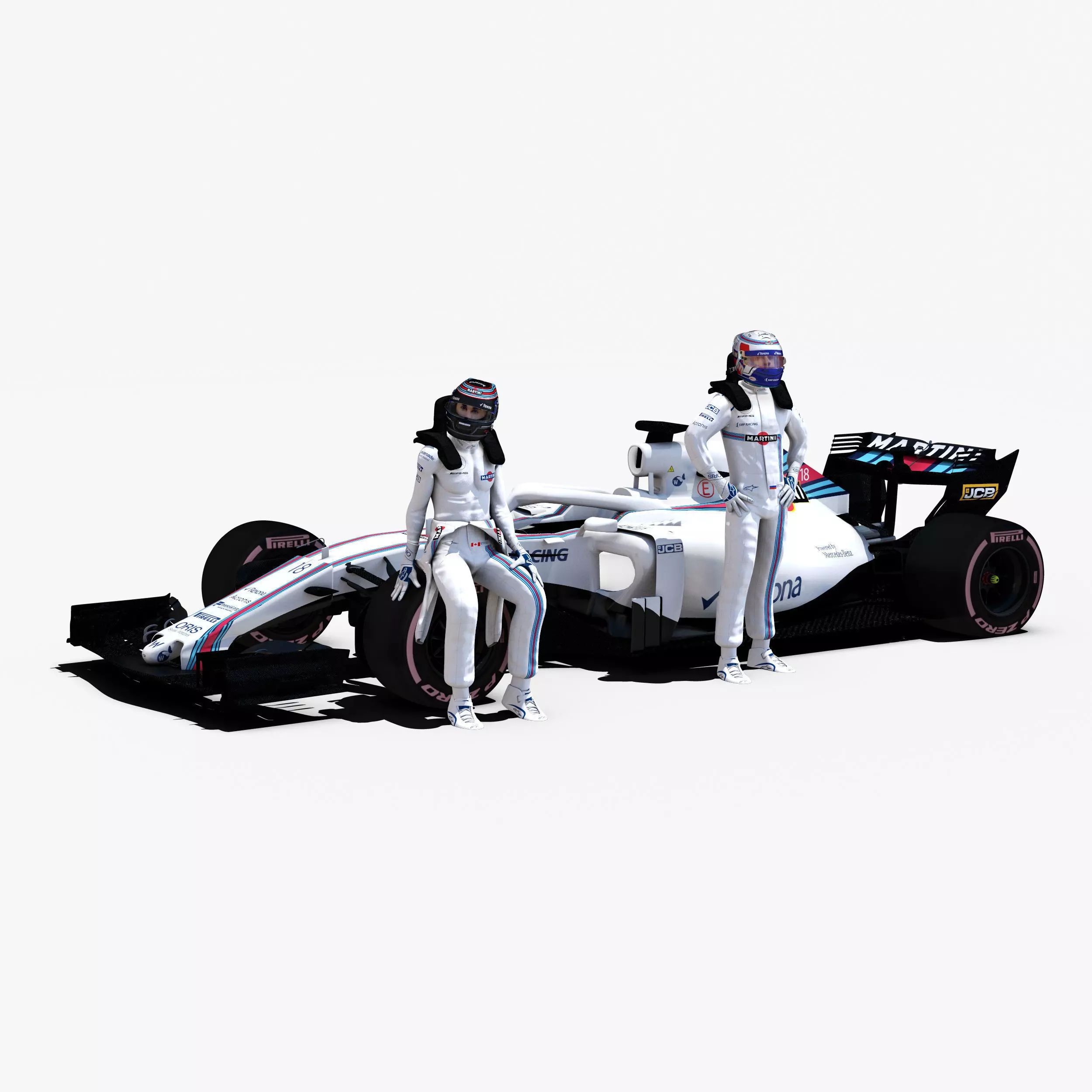 Williams FW41 Low-poly 3D model_0