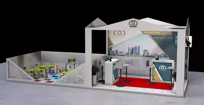 Real estate exhibition stand 3D model