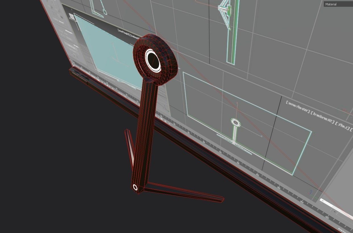 Sci-Fi Display Unit Low-poly 3D model_8