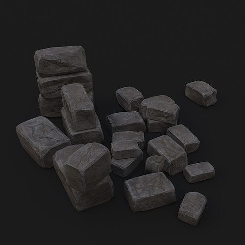 Old bricks 3D model
