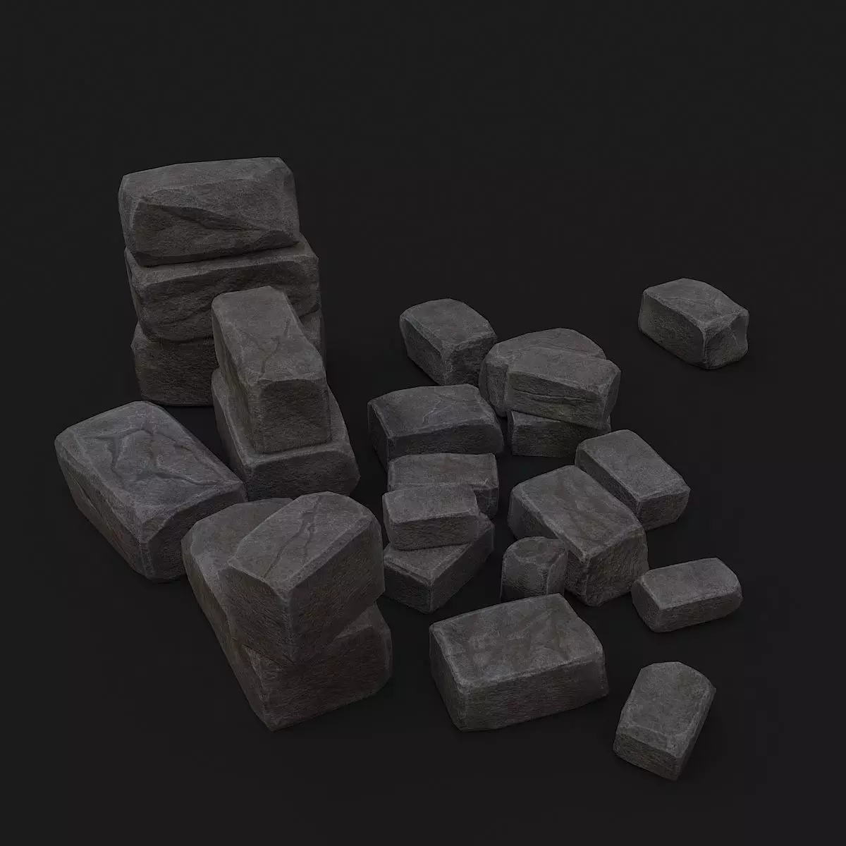 Old bricks 3D model_0